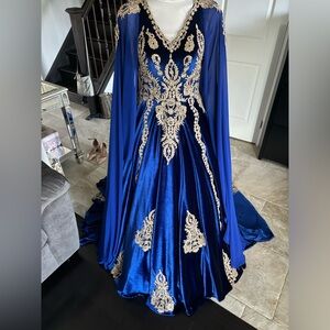 Royal Blue Turkish Kaftan/Bindalli/Henna Night Dress